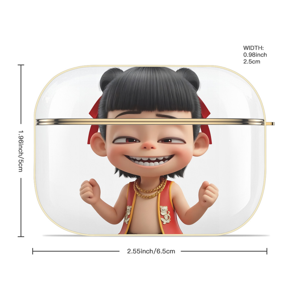 Ne Zha 2 ナタ 魔童の大暴れ 【AirPods Pro用】ハードシェル保護ケース｜耐衝撃・防指紋・カラビナ付き商品仕様
