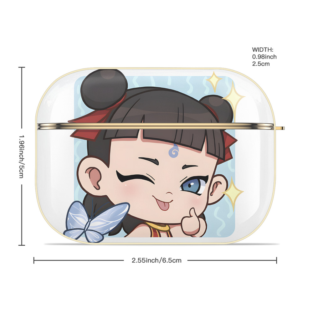 Ne Zha 2 ナタ 魔童の大暴れ 【AirPods Pro用】ハードシェル保護ケース｜耐衝撃・防指紋・カラビナ付き商品仕様