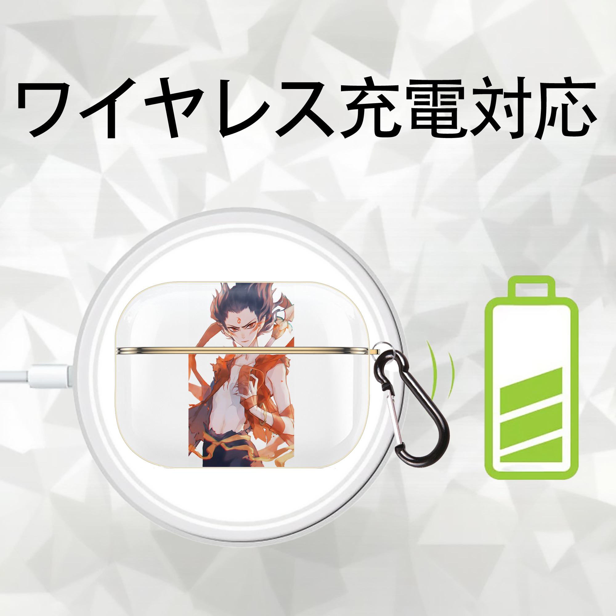 Ne Zha 2 ナタ 魔童の大暴れ 【AirPods Pro用】ハードシェル保護ケース｜耐衝撃・防指紋・カラビナ付き商品仕様