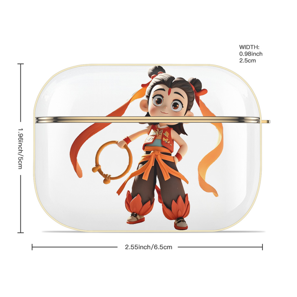 Ne Zha 2 ナタ 魔童の大暴れ 【AirPods Pro用】ハードシェル保護ケース｜耐衝撃・防指紋・カラビナ付き商品仕様