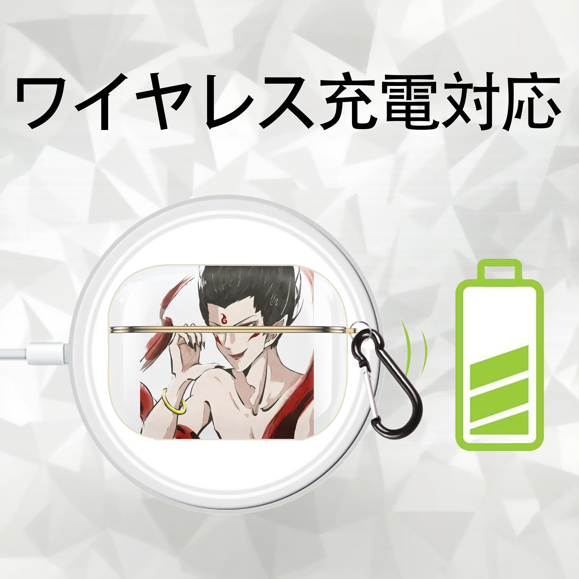 Ne Zha 2 ナタ 魔童の大暴れ 【AirPods Pro用】ハードシェル保護ケース｜耐衝撃・防指紋・カラビナ付き商品仕様