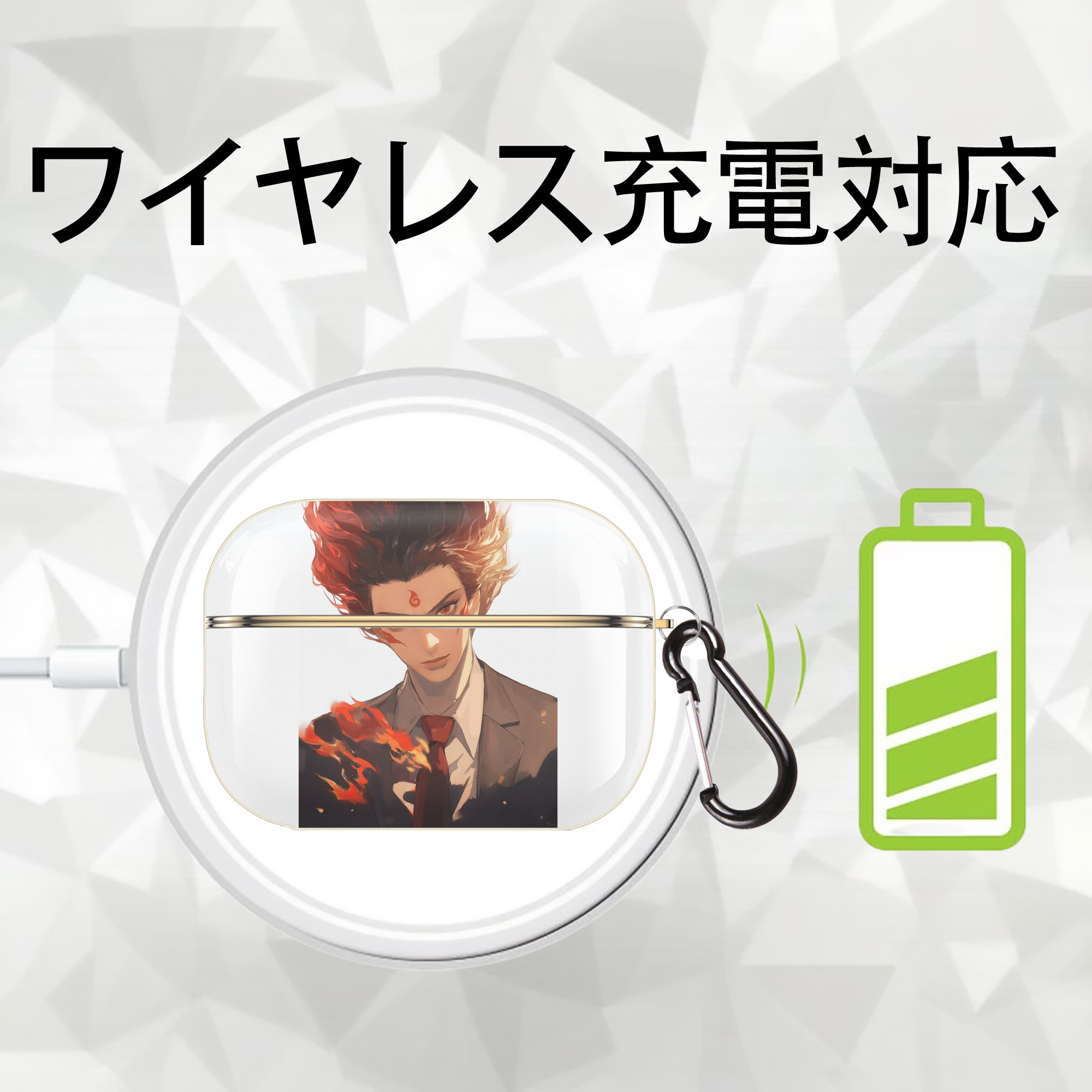 Ne Zha 2 ナタ 魔童の大暴れ 【AirPods Pro用】ハードシェル保護ケース｜耐衝撃・防指紋・カラビナ付き商品仕様