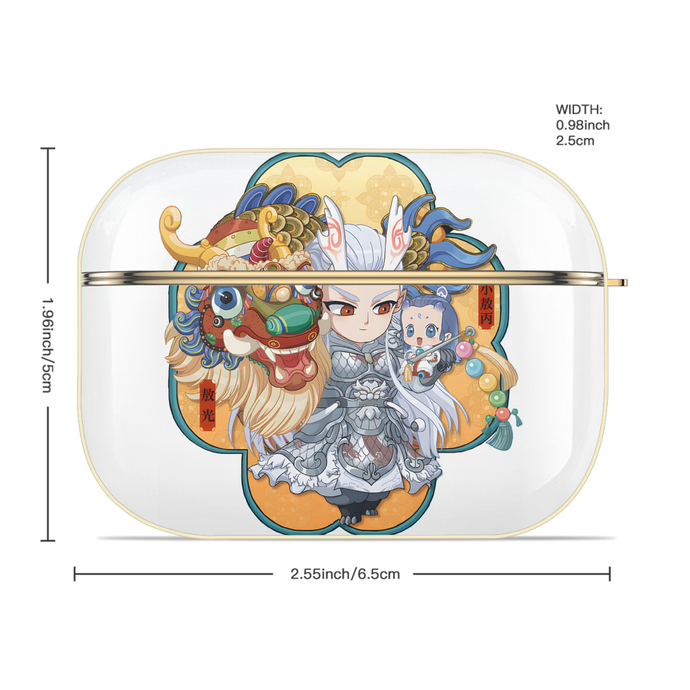 Ne Zha 2 ナタ 魔童の大暴れ 【AirPods Pro用】ハードシェル保護ケース｜耐衝撃・防指紋・カラビナ付き商品仕様