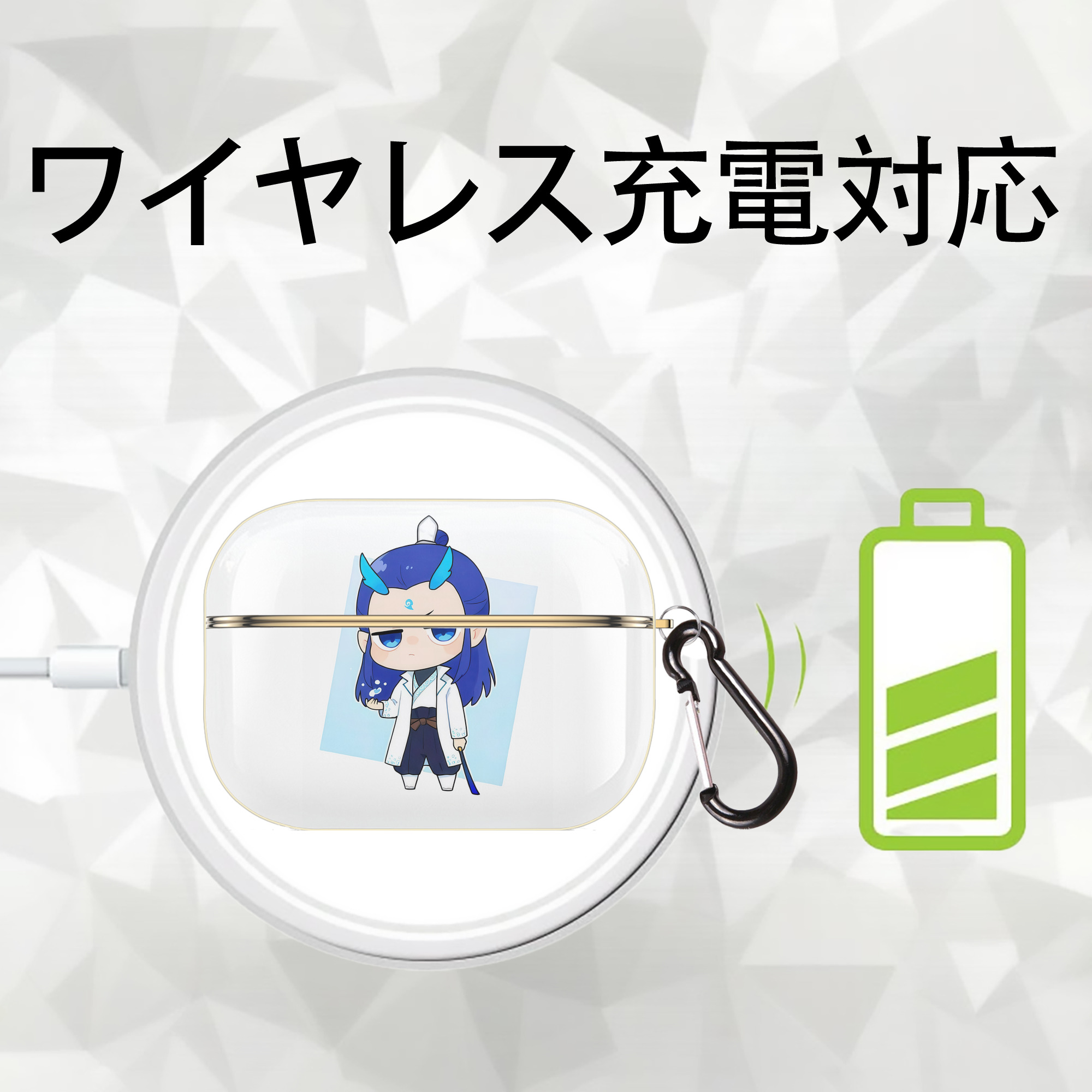 Ne Zha 2 ナタ 魔童の大暴れ 【AirPods Pro用】ハードシェル保護ケース｜耐衝撃・防指紋・カラビナ付き商品仕様