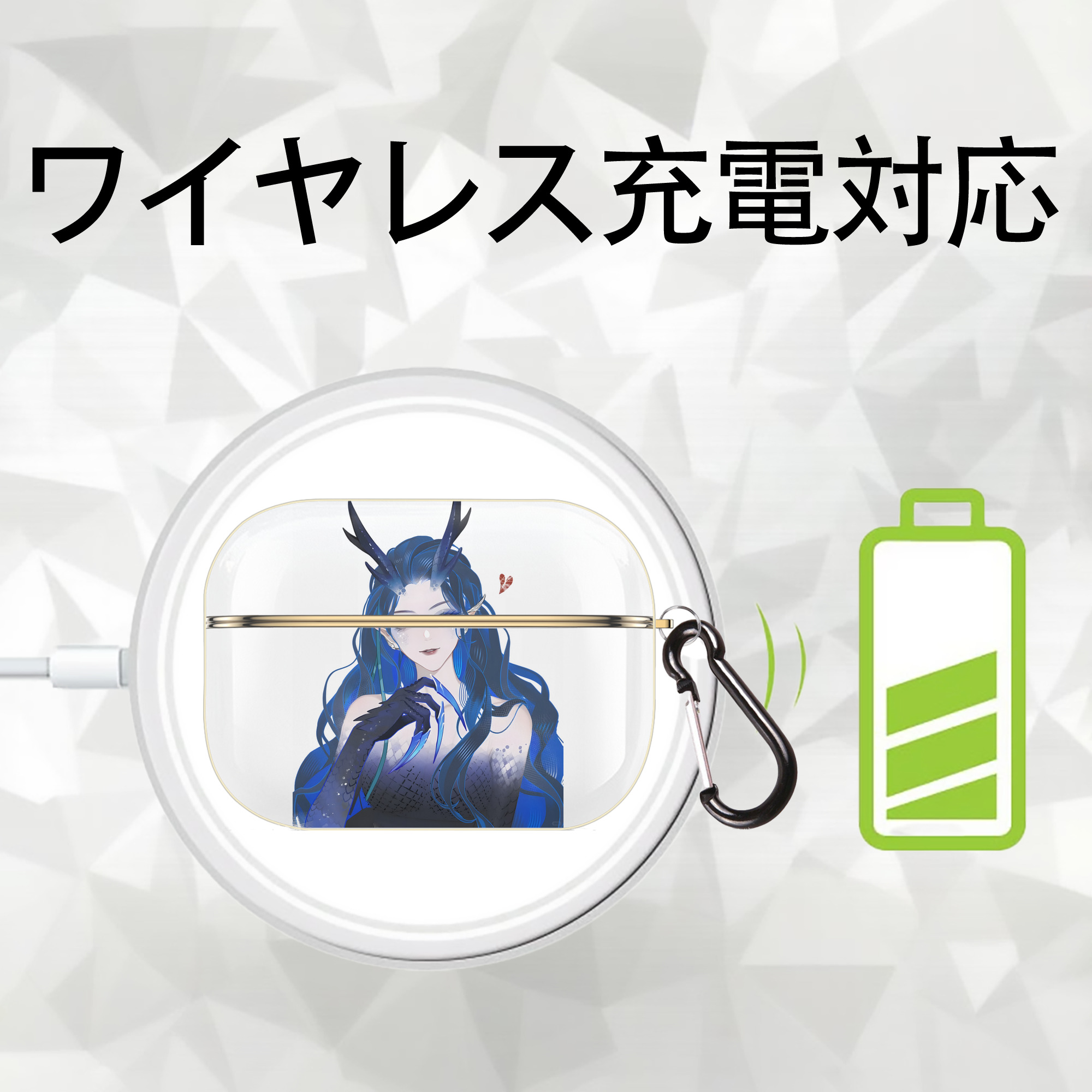Ne Zha 2 ナタ 魔童の大暴れ 【AirPods Pro用】ハードシェル保護ケース｜耐衝撃・防指紋・カラビナ付き商品仕様