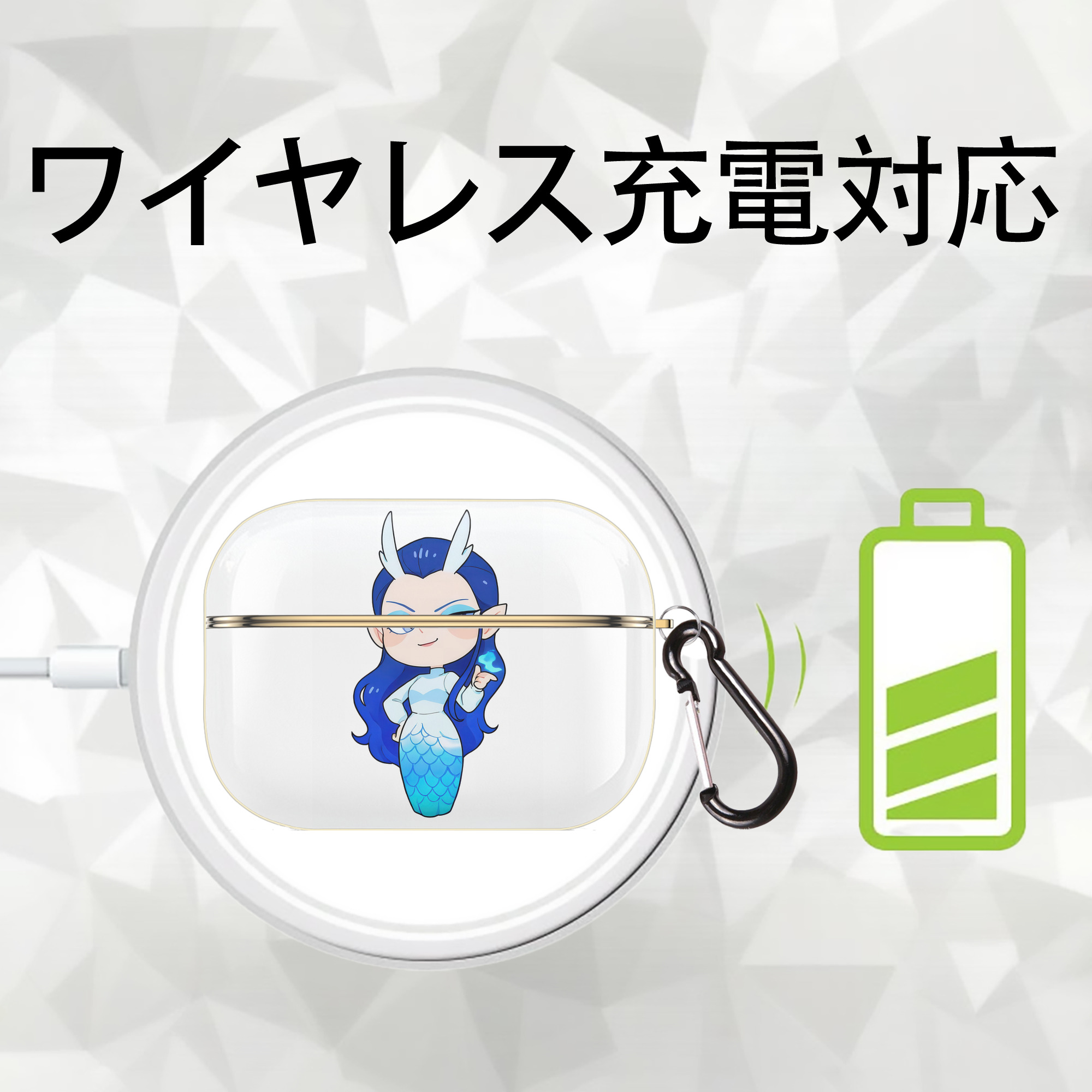 Ne Zha 2 ナタ 魔童の大暴れ 【AirPods Pro用】ハードシェル保護ケース｜耐衝撃・防指紋・カラビナ付き商品仕様