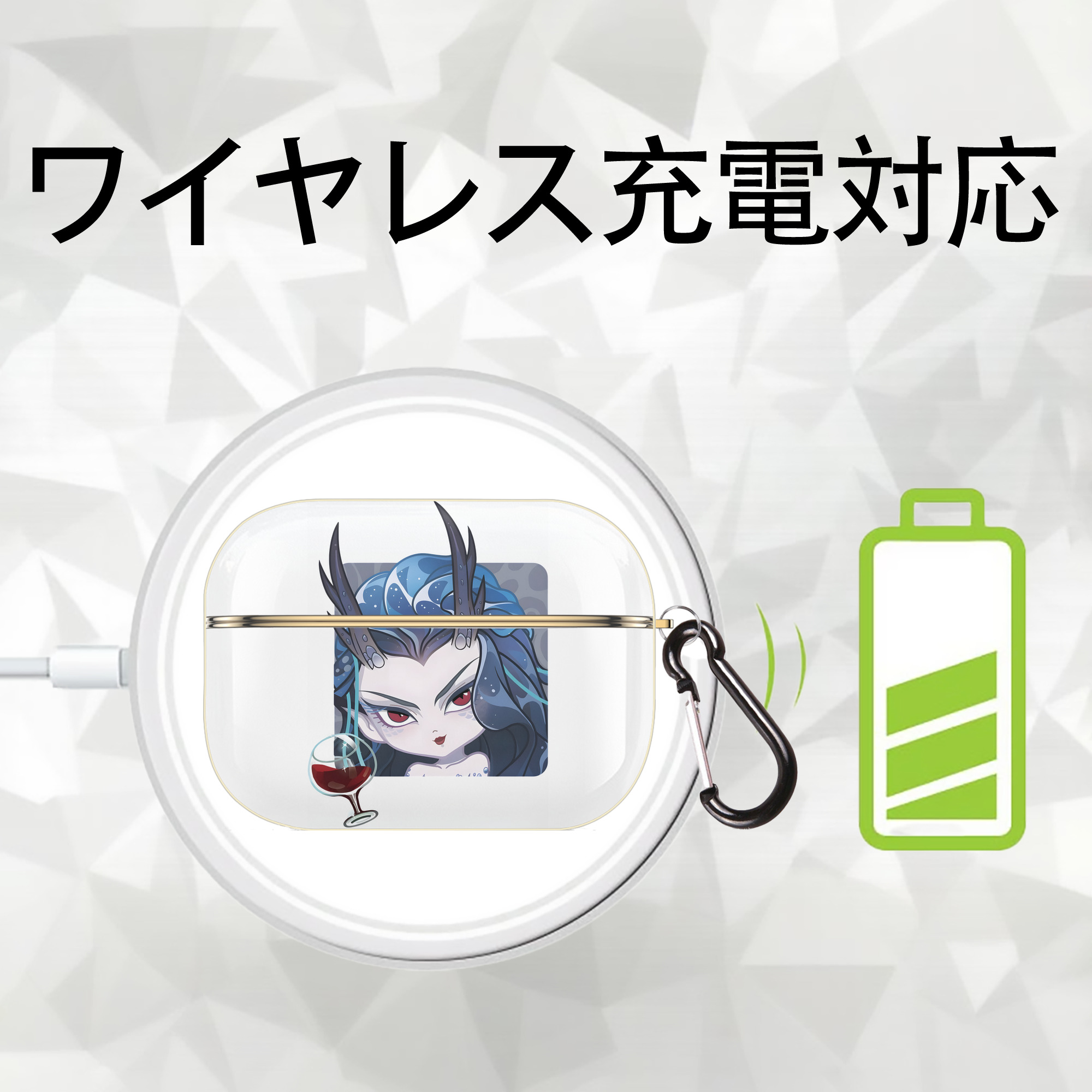 Ne Zha 2 ナタ 魔童の大暴れ 【AirPods Pro用】ハードシェル保護ケース｜耐衝撃・防指紋・カラビナ付き商品仕様