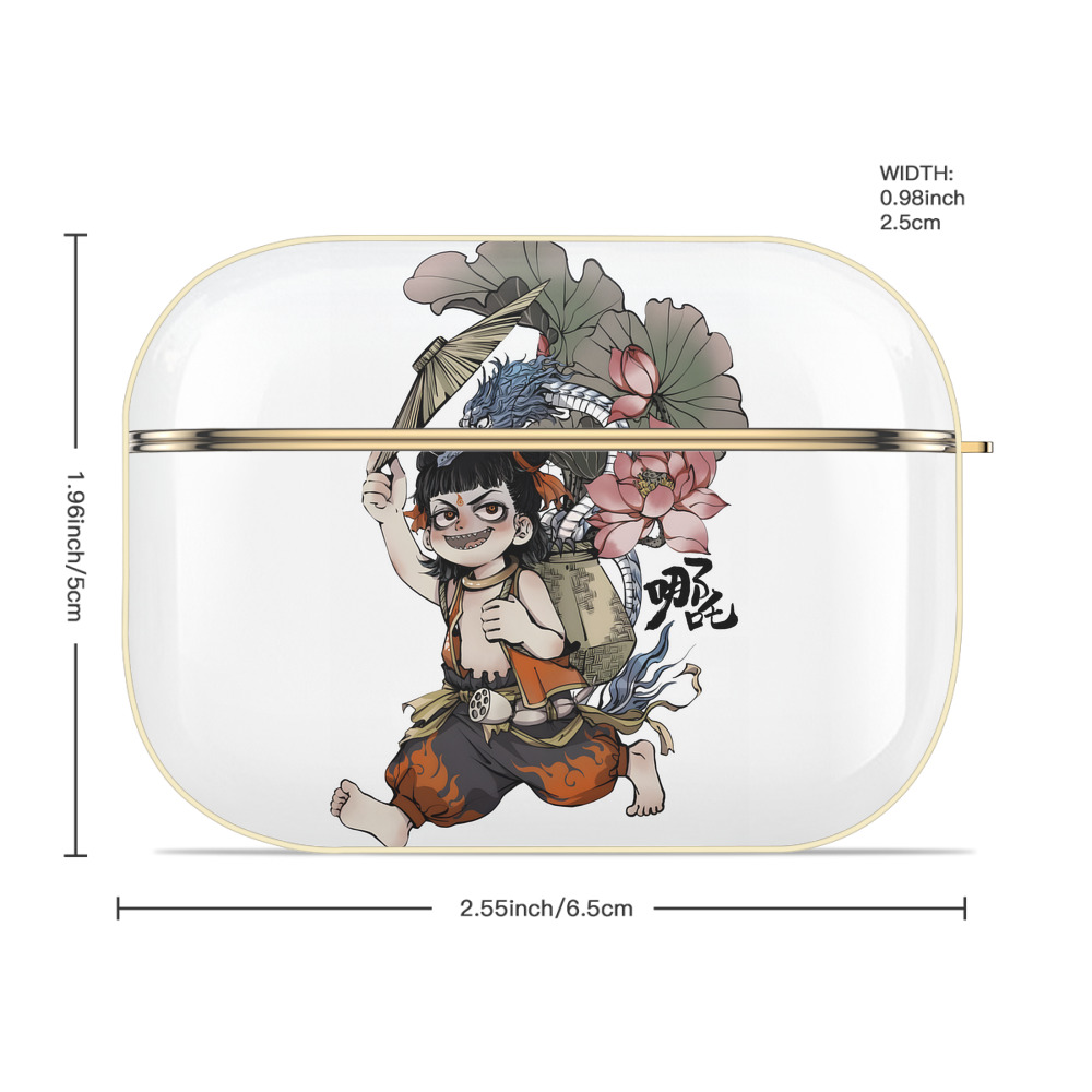 Ne Zha 2 ナタ 魔童の大暴れ 【AirPods Pro用】ハードシェル保護ケース｜耐衝撃・防指紋・カラビナ付き商品仕様