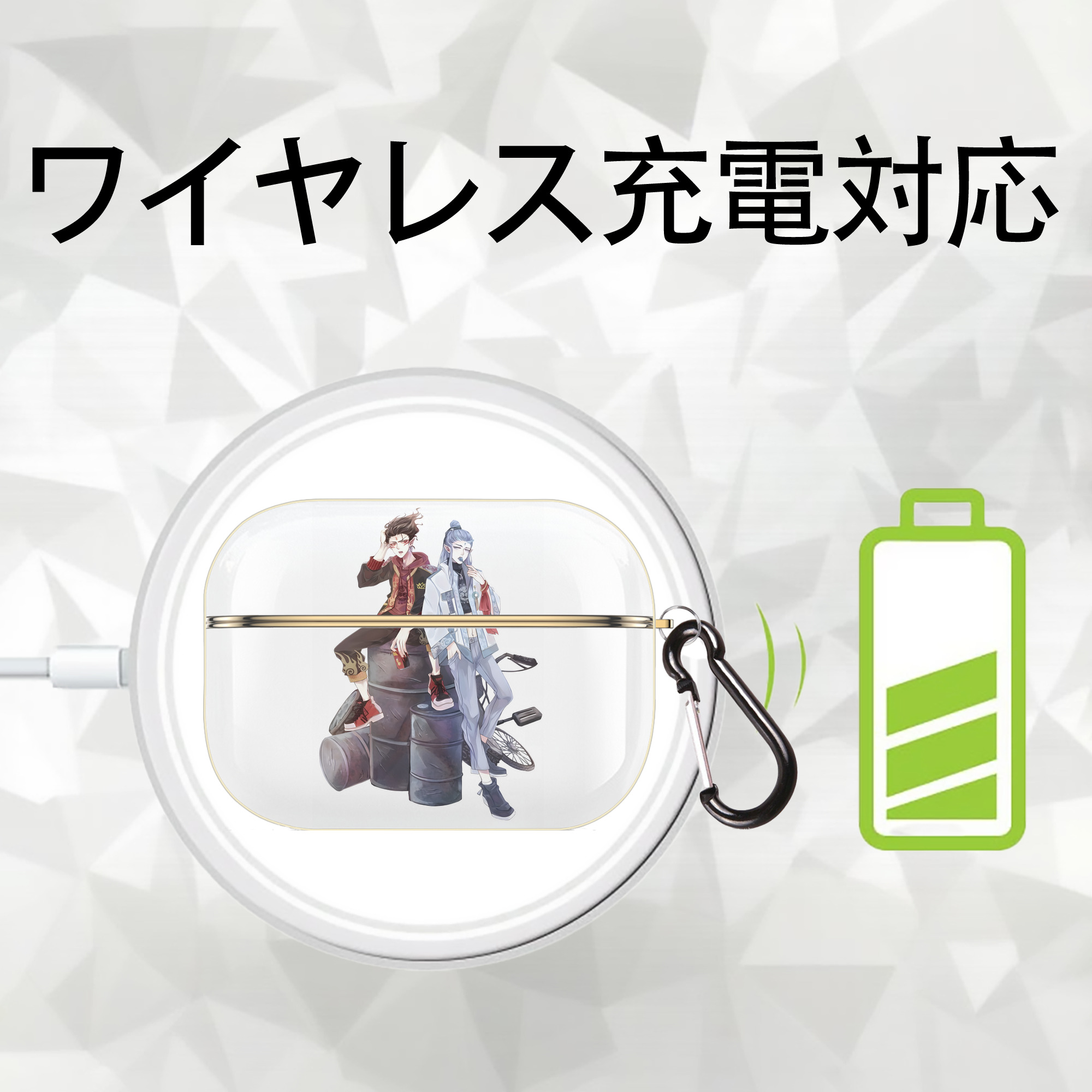Ne Zha 2 ナタ 魔童の大暴れ 【AirPods Pro用】ハードシェル保護ケース｜耐衝撃・防指紋・カラビナ付き商品仕様