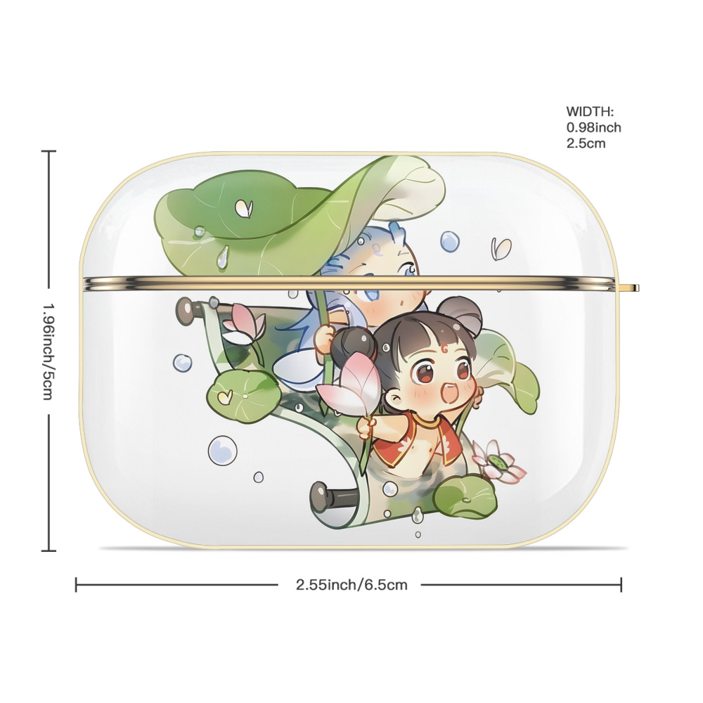 Ne Zha 2 ナタ 魔童の大暴れ 【AirPods Pro用】ハードシェル保護ケース｜耐衝撃・防指紋・カラビナ付き商品仕様