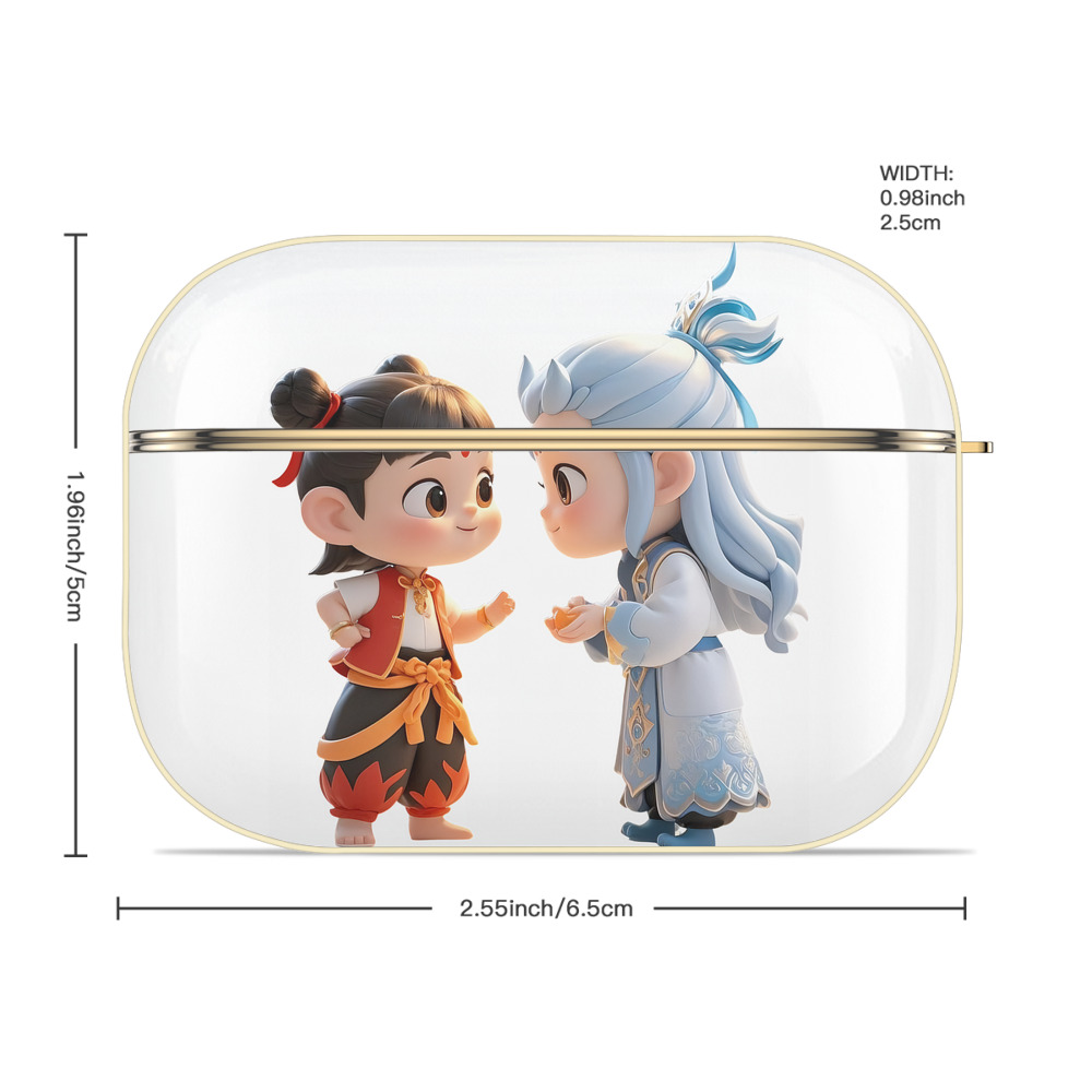 Ne Zha 2 ナタ 魔童の大暴れ 【AirPods Pro用】ハードシェル保護ケース｜耐衝撃・防指紋・カラビナ付き商品仕様