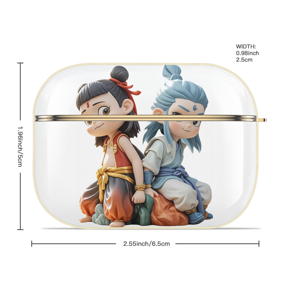 Ne Zha 2 ナタ 魔童の大暴れ 【AirPods Pro用】ハードシェル保護ケース｜耐衝撃・防指紋・カラビナ付き商品仕様