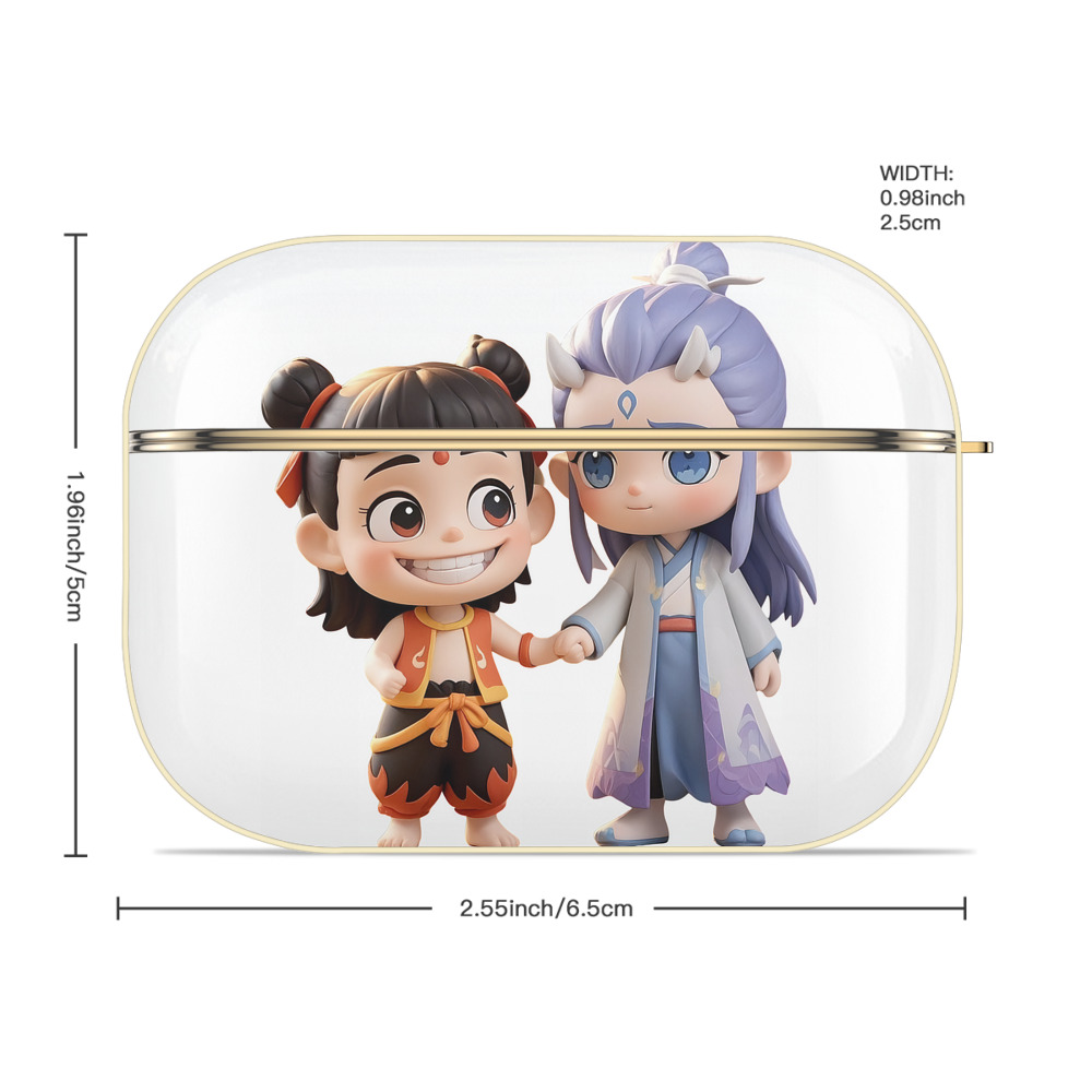 Ne Zha 2 ナタ 魔童の大暴れ 【AirPods Pro用】ハードシェル保護ケース｜耐衝撃・防指紋・カラビナ付き商品仕様
