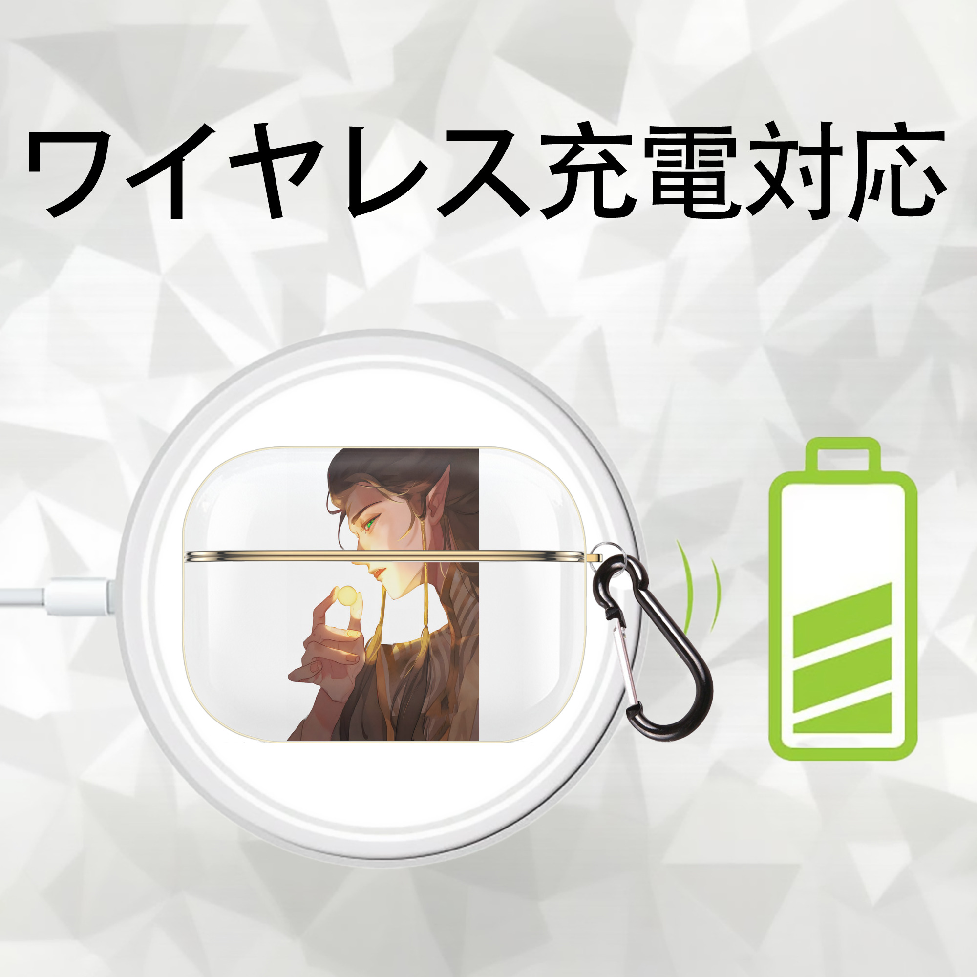 Ne Zha 2 ナタ 魔童の大暴れ 【AirPods Pro用】ハードシェル保護ケース｜耐衝撃・防指紋・カラビナ付き商品仕様