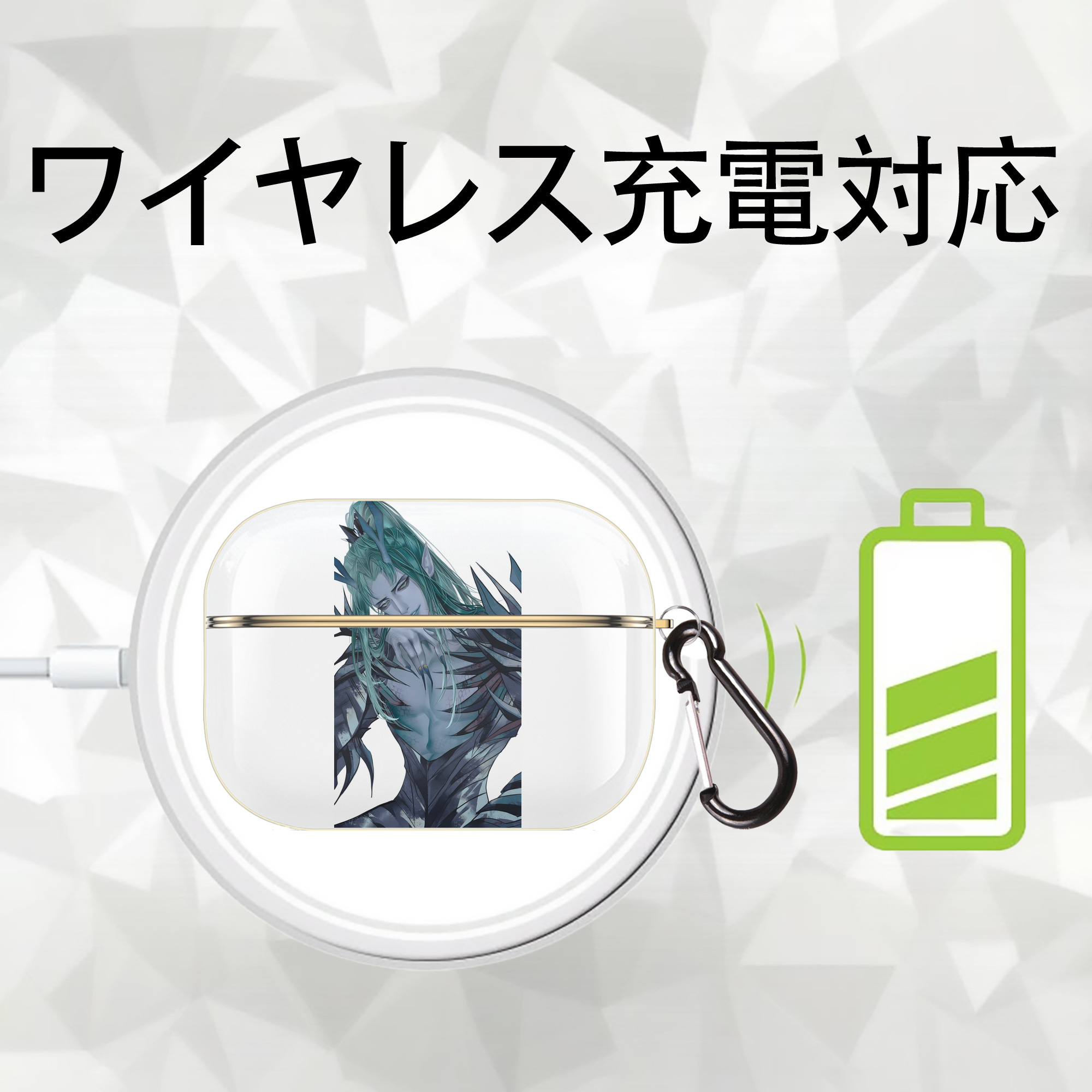 Ne Zha 2 ナタ 魔童の大暴れ 【AirPods Pro用】ハードシェル保護ケース｜耐衝撃・防指紋・カラビナ付き商品仕様