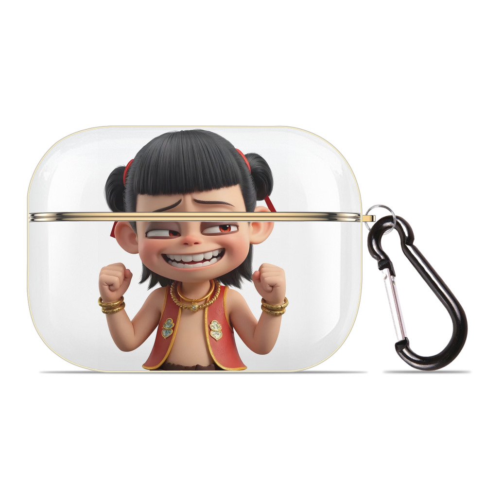 （画像用） Ne Zha 2 ナタ 魔童の大暴れ 【AirPods Pro用】ハードシェル保護ケース｜耐衝撃・防指紋・カラビナ付き商品仕様