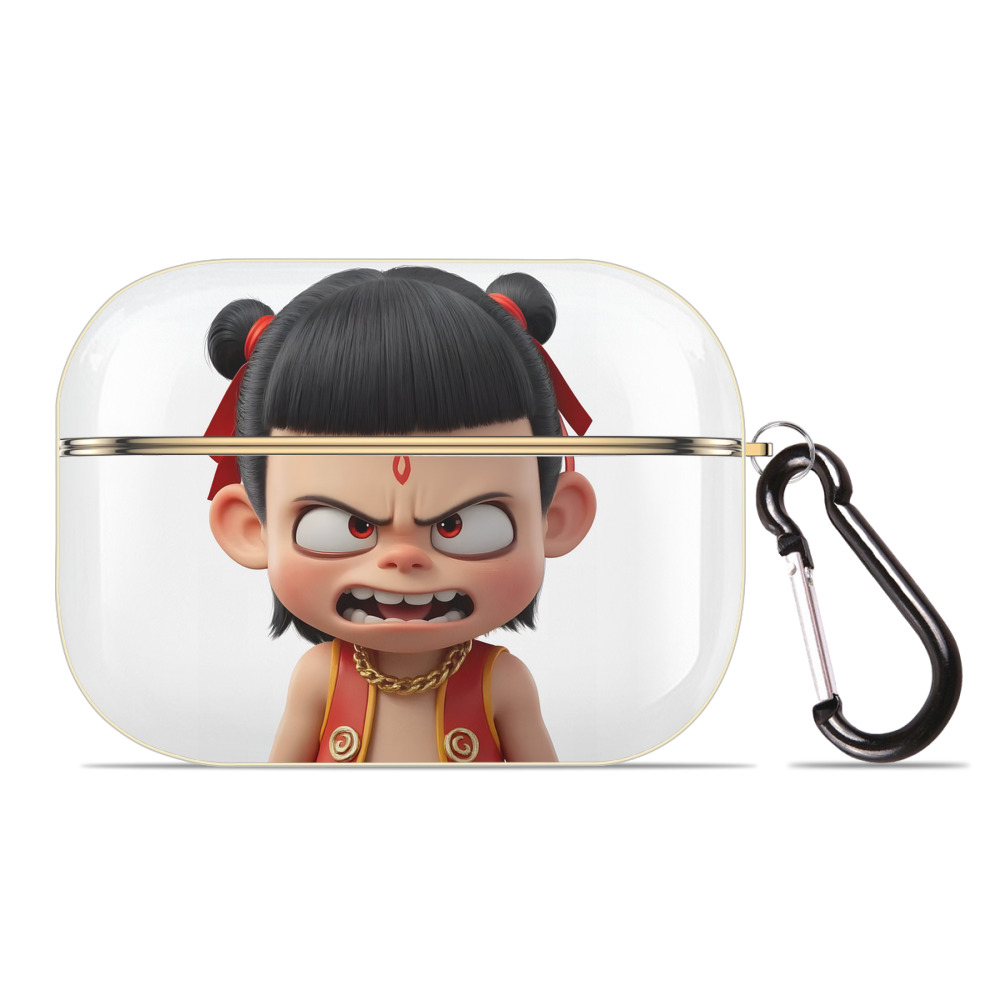 （画像用） Ne Zha 2 ナタ 魔童の大暴れ 【AirPods Pro用】ハードシェル保護ケース｜耐衝撃・防指紋・カラビナ付き商品仕様