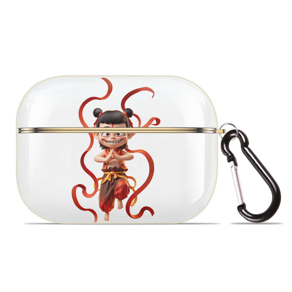 （画像用） Ne Zha 2 ナタ 魔童の大暴れ 【AirPods Pro用】ハードシェル保護ケース｜耐衝撃・防指紋・カラビナ付き商品仕様
