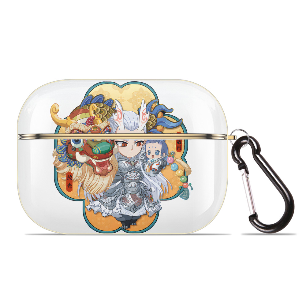 （画像用） Ne Zha 2 ナタ 魔童の大暴れ 【AirPods Pro用】ハードシェル保護ケース｜耐衝撃・防指紋・カラビナ付き商品仕様