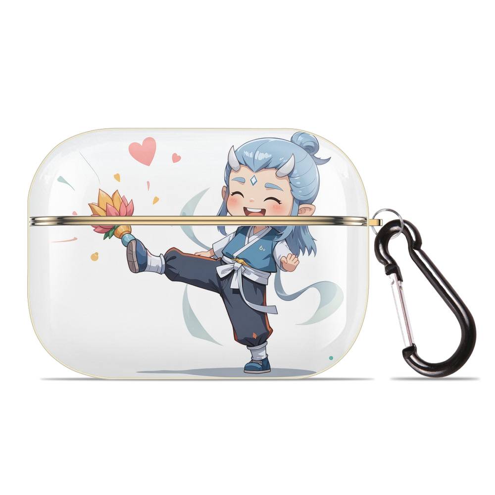 （画像用） Ne Zha 2 ナタ 魔童の大暴れ 【AirPods Pro用】ハードシェル保護ケース｜耐衝撃・防指紋・カラビナ付き商品仕様