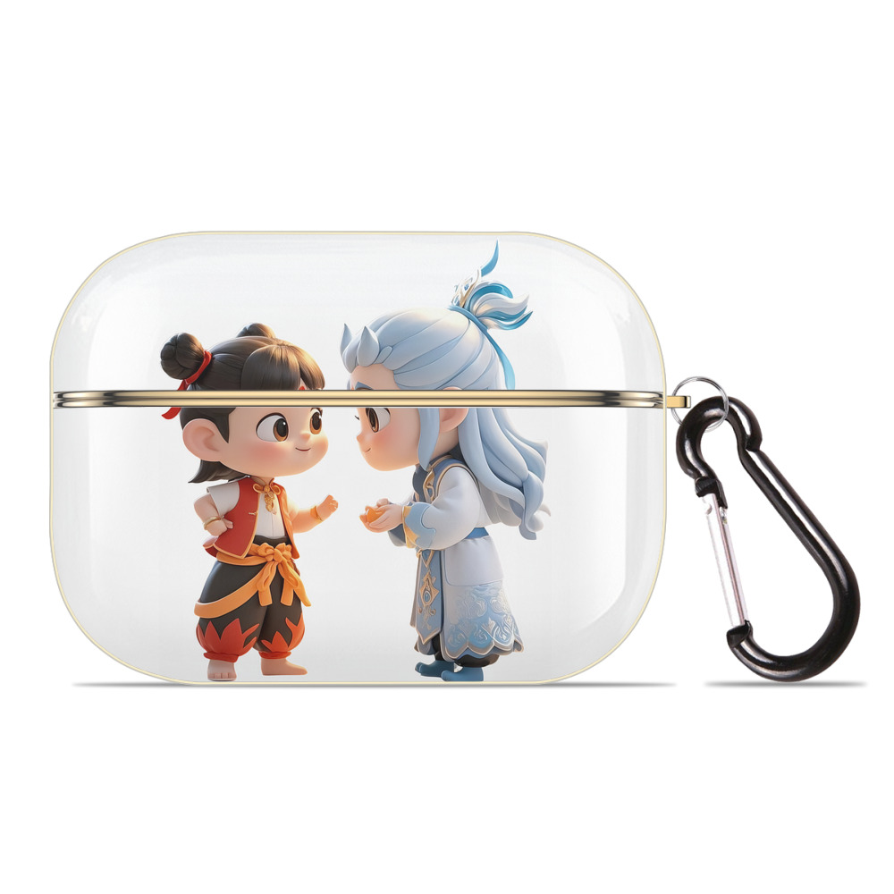 （画像用） Ne Zha 2 ナタ 魔童の大暴れ 【AirPods Pro用】ハードシェル保護ケース｜耐衝撃・防指紋・カラビナ付き商品仕様