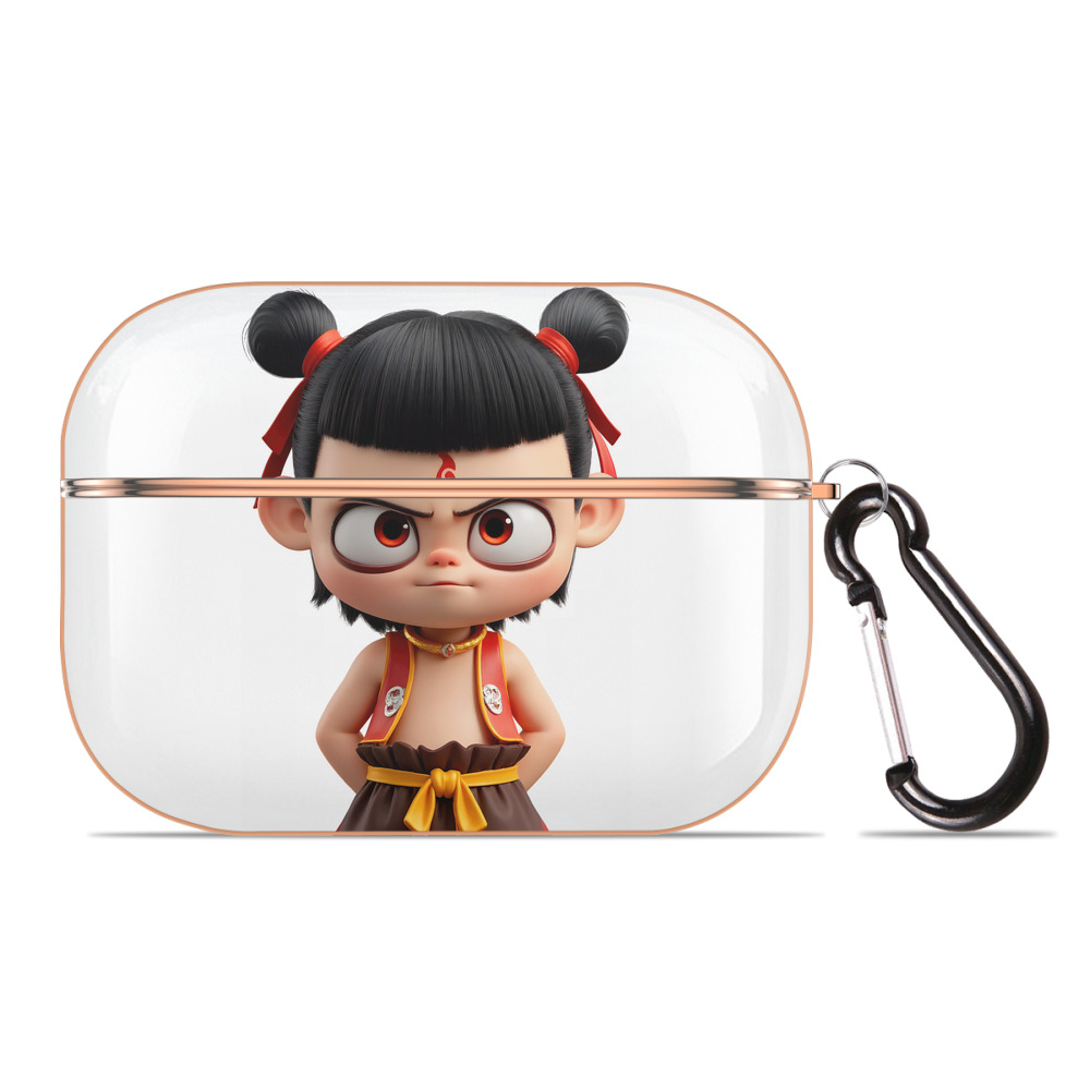 （画像用） Ne Zha 2 ナタ 魔童の大暴れ 【AirPods Pro用】ハードシェル保護ケース｜耐衝撃・防指紋・カラビナ付き商品仕様