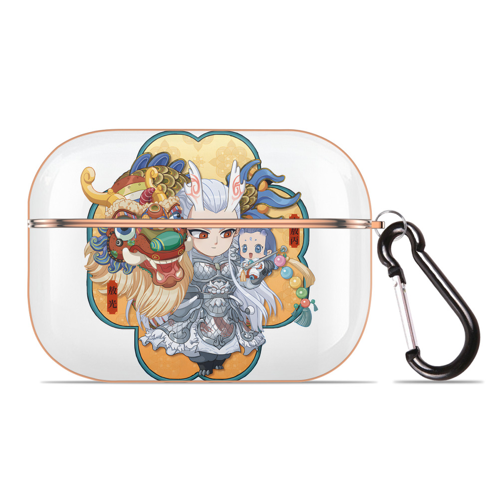 （画像用） Ne Zha 2 ナタ 魔童の大暴れ 【AirPods Pro用】ハードシェル保護ケース｜耐衝撃・防指紋・カラビナ付き商品仕様