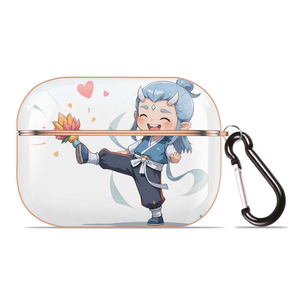 （画像用） Ne Zha 2 ナタ 魔童の大暴れ 【AirPods Pro用】ハードシェル保護ケース｜耐衝撃・防指紋・カラビナ付き商品仕様