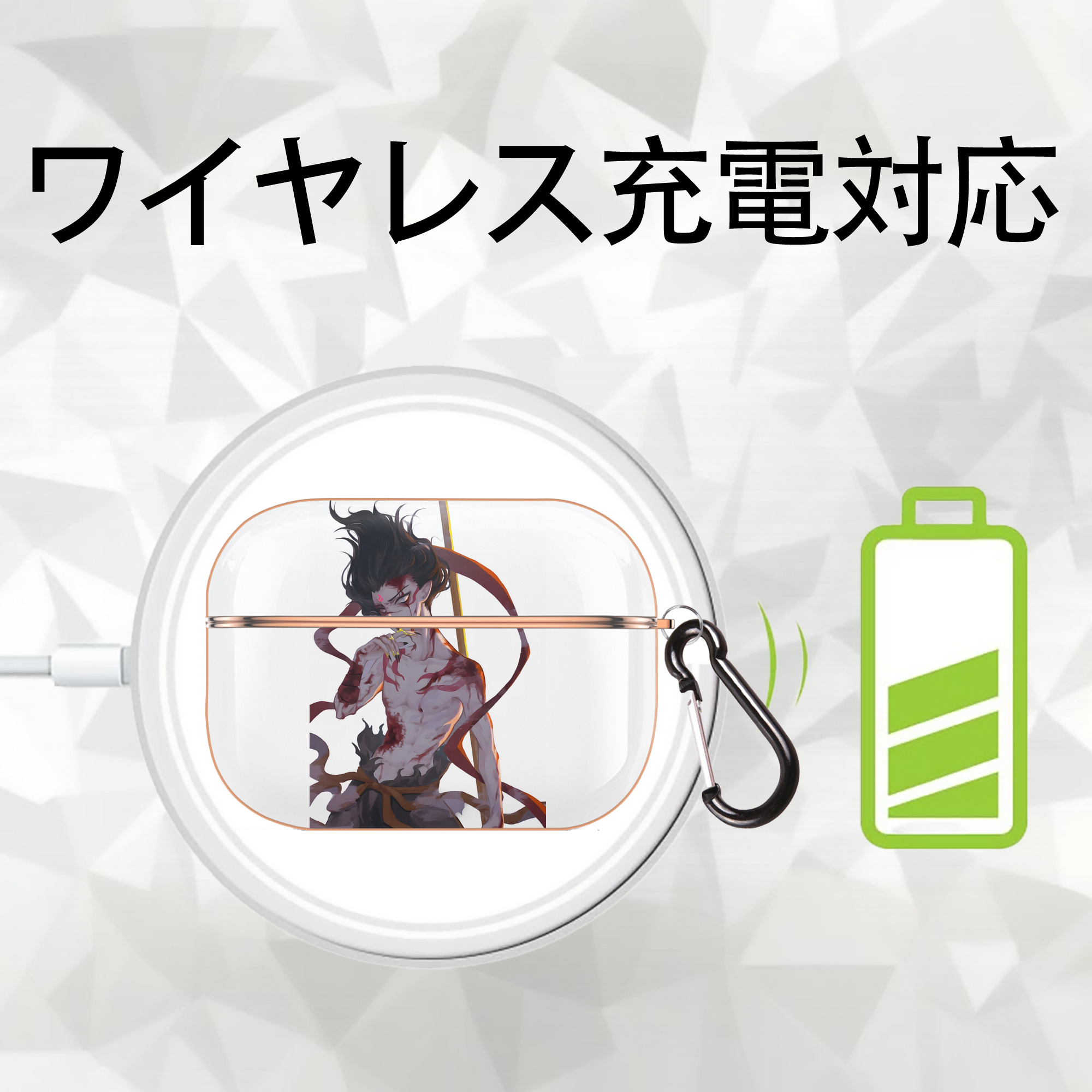 Ne Zha 2 ナタ 魔童の大暴れ 【AirPods Pro用】ハードシェル保護ケース｜耐衝撃・防指紋・カラビナ付き商品仕様