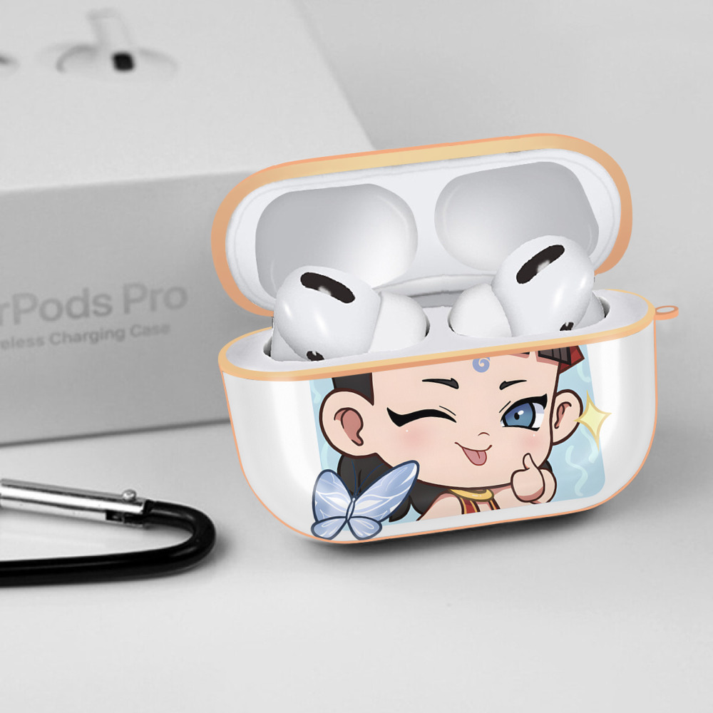 Ne Zha 2 ナタ 魔童の大暴れ 【AirPods Pro用】ハードシェル保護ケース｜耐衝撃・防指紋・カラビナ付き商品仕様