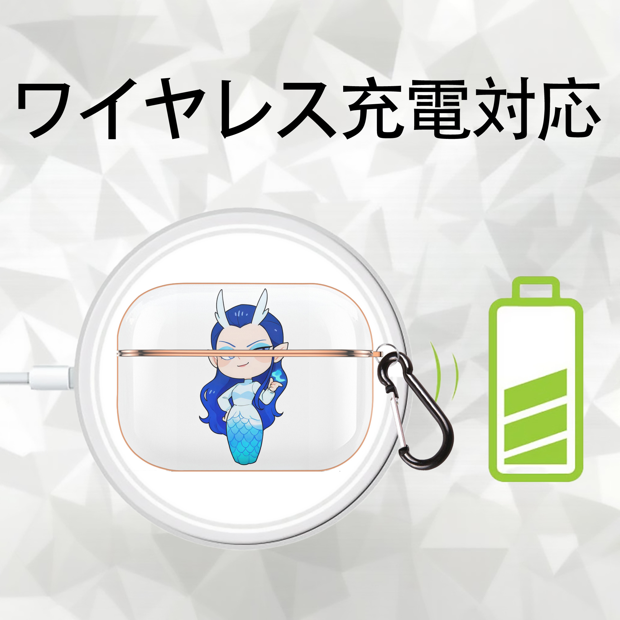 Ne Zha 2 ナタ 魔童の大暴れ 【AirPods Pro用】ハードシェル保護ケース｜耐衝撃・防指紋・カラビナ付き商品仕様