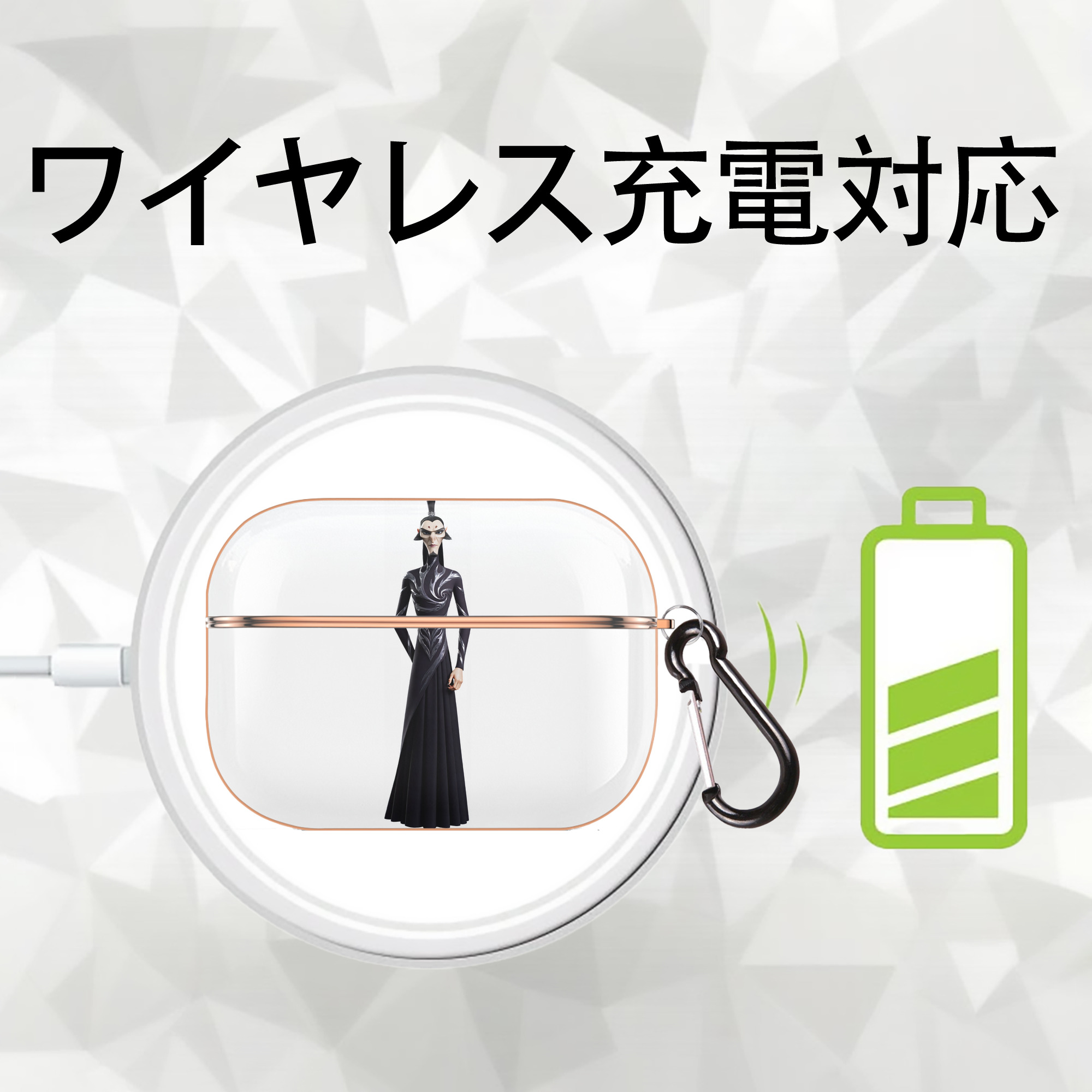 Ne Zha 2 ナタ 魔童の大暴れ 【AirPods Pro用】ハードシェル保護ケース｜耐衝撃・防指紋・カラビナ付き商品仕様