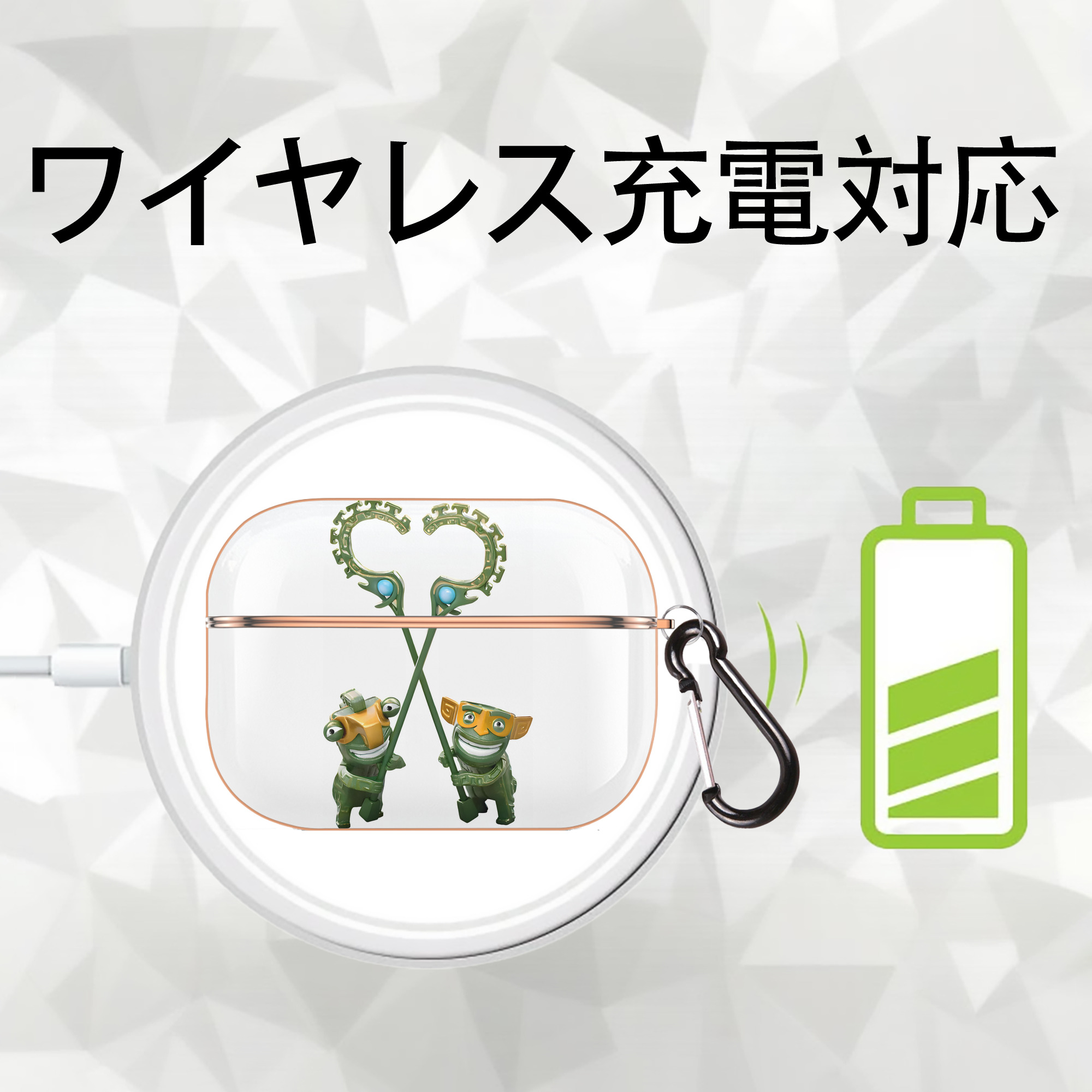 Ne Zha 2 ナタ 魔童の大暴れ 【AirPods Pro用】ハードシェル保護ケース｜耐衝撃・防指紋・カラビナ付き商品仕様