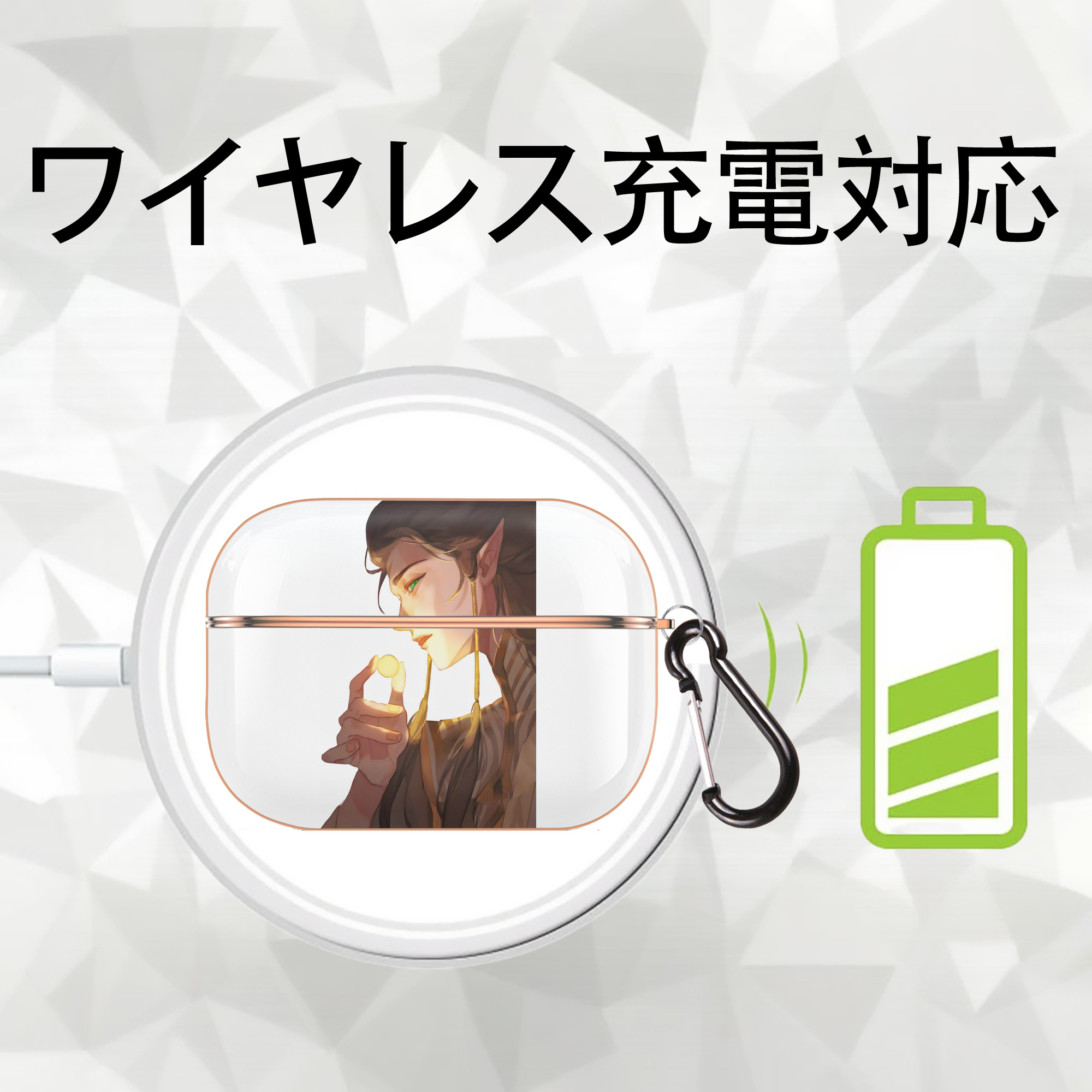 Ne Zha 2 ナタ 魔童の大暴れ 【AirPods Pro用】ハードシェル保護ケース｜耐衝撃・防指紋・カラビナ付き商品仕様